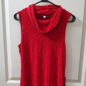 Vintage Rampage Large Red Cowl Neck Dress